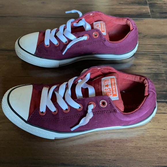 Converse canvas maroon and orange size 5 - Picture 2 of 7